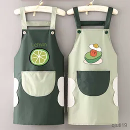 Kitchen Apron Kitchen Aprons for Woman Men Chef Work Apron for Restaurant Bar Shop Cafes Beauty Nails Studios Avocado Lemon R230710