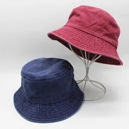 Kapelusze ze skąpym rondem kapelusz rybaka Vintage Denim wiadro Outdoor mężczyźni kobiety prana bawełna Panama moda Hip Hop Gorros Bob słońce 230710