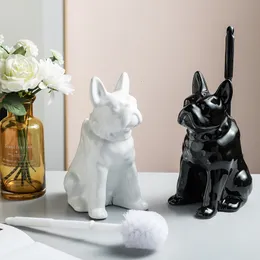 Toilet Brushes Holders Bathroom Brush Ceramic Animal Long Enough Handle Cleaning Home Accessories Decoration 230710