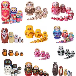 Dolls 10 Layers Yellow Duck Matryoshka Wooden Russian Nesting Babushka Toys Decoration Ornaments Handmade Handpainted Crafts 230710