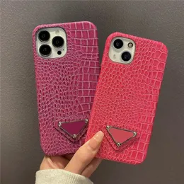 Capas de telefone de moda de designer de luxo para iPhone 14 Pro Max 14 plus 13 11 12 13pro 13promax 12 Pro Max X XS XR XSMAX Pele de crocodilo PU Couro Capa traseira