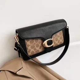 Bolsas de couro legítimo tabby pochette de grife, bolsas de sela cosméticas femininas, crossbody com alça, bolsa de ombro masculina, bolsa de maquiagem, bolsas de ginástica acolchoadas