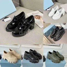 2023 Designer Monolith Sapatos Casuais Mocassins Femininos Sapato Cloudbust Couro Genuíno Sapato Plataforma Aumento Salto Alto Clássico Patente Mate Sapato Com Caixa