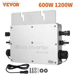 Skok samochodowy Starter Power Vevor 600W 1200W Solar Grid Tie Micro Falter MPPT DC 2250V do AC 220V110V Waterproof Waterproof Converter dla urządzeń gospodarstwa domowego HKD230710