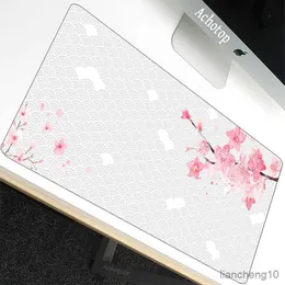 마우스 패드 손목 체리 꽃 마우스 패드 애니메이션 컴퓨터 XL Mousepad 오버로드 큰 게임 게이머 to 노트북 속도 키보드 마우스 매트 r230710