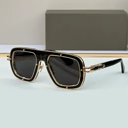 Rechteckige Schild-Sonnenbrille, goldfarben, schwarz, Herren-Sommer-Sonnenbrille, Sonnenbrille, UV400, mit Box
