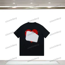 xinxinbuy Herren Designer T-Shirt 23SS Paris Love England Print Kurzarm Baumwolle Damen Weiß Schwarz Blau Rot S-2XL