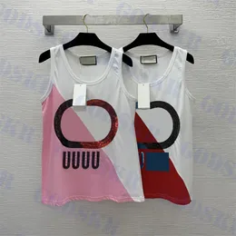 Camisa regata feminina sem mangas de grife com letras e lantejoulas roupas femininas fashion sem mangas