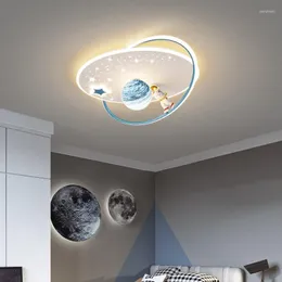 أضواء السقف الأولاد والفتيات الحديثة رواد فضاء بسيط غرفة نوم غرفة نوم إبداعية كوكب الرسوم المتحركة