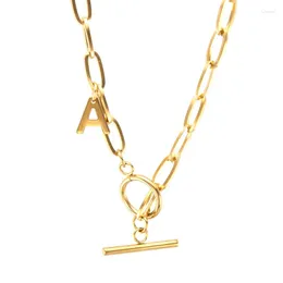 Anhänger Halsketten Edelstahl Halskette 10mm Initial 26 Buchstaben Alphabet Tiny Für Frauen T Bar Toggle Choker Name Schmuck