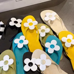 슬리퍼 여름 여성 플립 플롭 캐주얼 휴가 여행 태양 꽃 슬라이드 샌들 해변 신발 홈 실내 안티 슬립