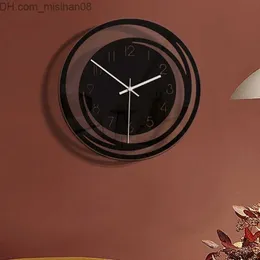 壁時計クリエイティブホームリビングルームの装飾アクリル壁時計爆発モデルミニマリズム北欧スタイル透明時計 Z230711