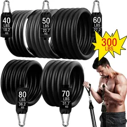 Fasce di resistenza 300lb Fitness Booty Resistenza Fascia elastica Allenamento per allenamento Esercizio a casa Sport Palestra Imbracatura con manubri Set Expander Equipment HKD230710