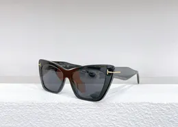 Gafas de sol retro polarizadas Tom para hombres y mujeres - Gafas de sol vintage de lujo con lentes de 5 colores, caja incluida - TF