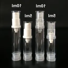 5ml 10ml pompa airless bottiglia bottiglia di lozione essenza crema per la cura della pelle bottiglie di plastica per imballaggio senz'aria bottiglia campione Dumji