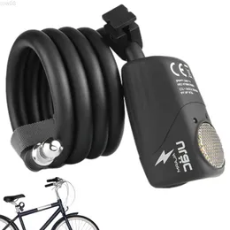 Travas de bicicleta Trava de bicicleta 110dB Bicyc Ectronic Bloqueio de alarme para ciclismo Bicicleta de aço Trava de cabine Anti-Tht Trava de bicicleta Trava de fio segura para bicicleta de estrada HKD230710