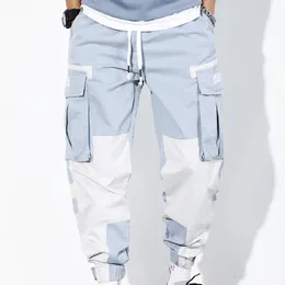 Spodnie męskie Multi Kieszenie Cargo Harem Hip Hop Casual Męskie spodnie do biegania Moda Harajuku Hipster Streetwear