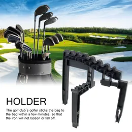 Andra golfprodukter Hållbar Golf 9 Iron Club ABS-skaft Hållare Staplare Passar alla storlekar på väskor Hållare Stativ Organizer Golftillbehör 230707