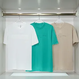 DESIGNER Männer Frauen T-Shirt 3D-Buchstabenprägung Logo Marke Hemd Sommer Atmungsaktivität Kurzarm Weißes T-Shirt aus reiner Baumwolle Asiatische Größe