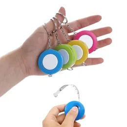 DHL Party DIY Tape Measure Keychains Clothes Measuring Ruler Pendant Keychain Promotional Gift Keyring Key Chain