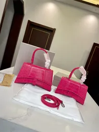 Bolsa clássica de couro com efeito de crocodilo Bolsa ampulheta de designer de luxo Bolsa de ombro em couro Bolsa de moda feminina Bolsa tiracolo de alta qualidade