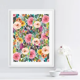 Gemälde Blumendruck Aquarell Blumen Wandkunst Leinwand Malerei Bild Home Schlafzimmer Arbeitszimmer Büro Dekoration 230707