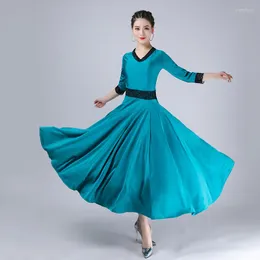 Stage Wear Ballroom Dance Dress Women Spanish Modern Costumes Waltz Rumba