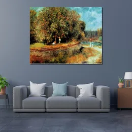 Hoge kwaliteit canvas kunst kastanjeboom in bloei Pierre Auguste Renoir schilderij handgemaakte impressionistische kunstwerken woonkamer decor