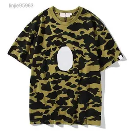 Camiseta masculina 4 cores moda japonesa camuflagem de verão nova masculina e estampada macaco 21sss