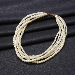 Ketten Vintage Mehrschichtige Perlenhalsketten Für Frauen Perlenkette Ästhetische Süße Weiße Farbe Halskette Trendiger Hochzeitsschmuck