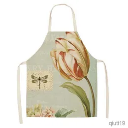 Kitchen Apron Succulent flower pattern kids apron Apron for children barista goods for home kitchen Woman kitchen apron for kitchen R230710