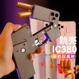 Gun oyuncakları IC380 Cep Telefonu Oyuncak Tabanca Yumuşak Katlanır Blaster Çekim Modeli Adts Erkek Çocuklar Açık Hava Oyunları Damla Teslim Hediyeleri DHB0M