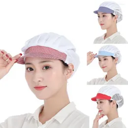 Berets Cooker Chef Cap Food Servicer Cook Headwear Breathable Work Hat For El Restaurant Canteen Factory Catering Female