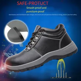 sapatos Sapatos de proteção Sapatos de proteção do trabalho Sapatos masculinos da moda subindo o pico sola de poliuretano antiderrapante resistente ao desgaste, seguro e confortável