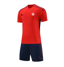 Olympiacos F.C. Men's Tracksuits adult leisure sport short-sleeved training clothes outdoor jogging leisure shirt sports suit