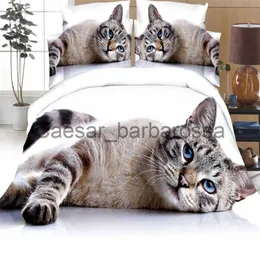 Bettbezüge-Sets JUSTCHIC 3D-Tierdruck-Bettwäsche-Set für Einzelbett, Queen-Size-Bett, Bettbezüge, Löwe, Tiger, Wolf, Hund, Katze, Bettbezug x0710