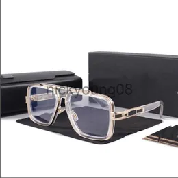 Sonnenbrille Metallic quadratische Sonnenbrille Damen Retro Markenbrille Designer mit Sonnenschutzspiegel 0389 x0710