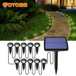 Garden Decorations 1-To-10 LED Solar Outdoor Lamp IPX4 Waterproof Solar Light Garden Decoration Lamp Night Lamp For Garden Street Courtyard Lawn 230710