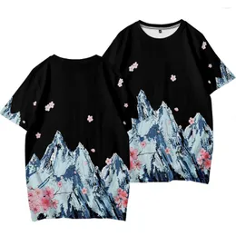 Men's T Shirts Snow Mountain Floral Printed Casual Short Sleeve T-Shirt Summer Quick-Drying Breathable Couple Hip Hop Top Oversize 6XL