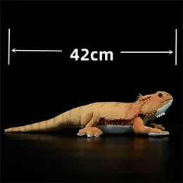 Plush Dolls 42cm Bearded Dragon Fidelity Anime Cute Plushie Lizard Plush Toys Lifelike Animals Simulation Stuffed Doll Kawai Toy Gift 230707