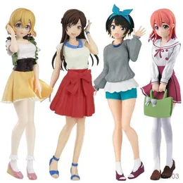 Action Toy Figures 18CM Anime Figur Flickvän Uthyres Mami Vit Topp Och Gul Kjol Söt Ståmodell Dockleksak Material R230710