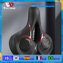 Selas de bicicleta WEST BIKING Confortável Gel Foam Sela de bicicleta MTB Amortecedor 30 cm Almofada de assento extra larga para bicicleta de transporte público HKD230710