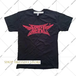 Herren T-Shirts BABYMETAL Rock Band T-Shirt lässig Straße lose Harajuku für Männer und Frauen grafische T-Shirts Anime Kleidung 230710