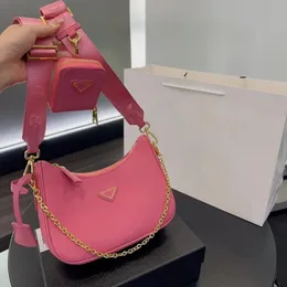 bolsas de grife bolsa mensageiro bolsa de ombro bolsa de luxo bolsa de moedas bolsa de mão alça de ombro ajustável bolsa de corrente rosa moda mini carteira três em um