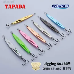 Baits Lures YAPADA Jigging 501 War Spear 10g/15g strengthen Treble Hook 73mm/83mm Feather Multicolor Metal Zinc alloy Fishing Lures HKD230710