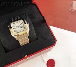 Klasik Kaplama Altın Saat Moda Tasarımcısı Saatler Yüksek Kaliteli Santo 2813 Hareket İş Reloj Street WSSA0018 Moda Kadınlar Erkekler Saat Vidalı Çerçeve XB08 C23