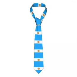 Bow Ties Argentina flagga argentinska män kvinnor slips mode polyester 8 cm bred nack slips för tillbehör gravatas företag