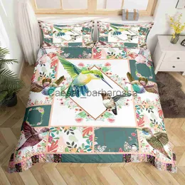 Ensembles de housses de couette Colibri Ensemble de housse de couette Pleine grandeur Filles Jardin Oiseaux Ferme Fleur Floral Ensemble de literie Colibri Amoureux Housse de couette x0710