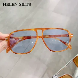 Ins Popular Double Bridges Pilot Sunglasses Women Trending Jelly Color Sun Glasses Feminino Rebites Decoração Óculos UV400
