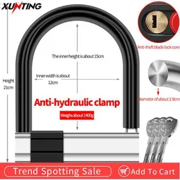 Велосипедные замки xunting bicyc u замк Mtb Road Bike Wheel Lock Anti-Tht Seange Motorcyc Scooter Cycling Lock Сильные велосипедные аксессуары HKD230710